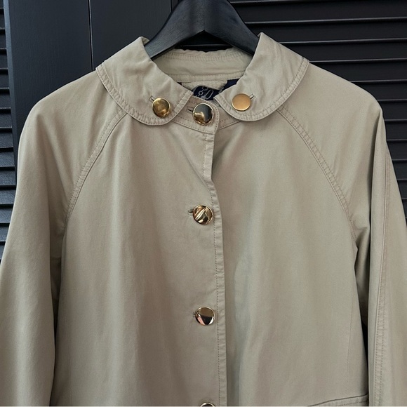 Vintage Y2K Style Juicy Couture Women's Tan Short Trench Coat Jacket Size Medium - Picture 6 of 16